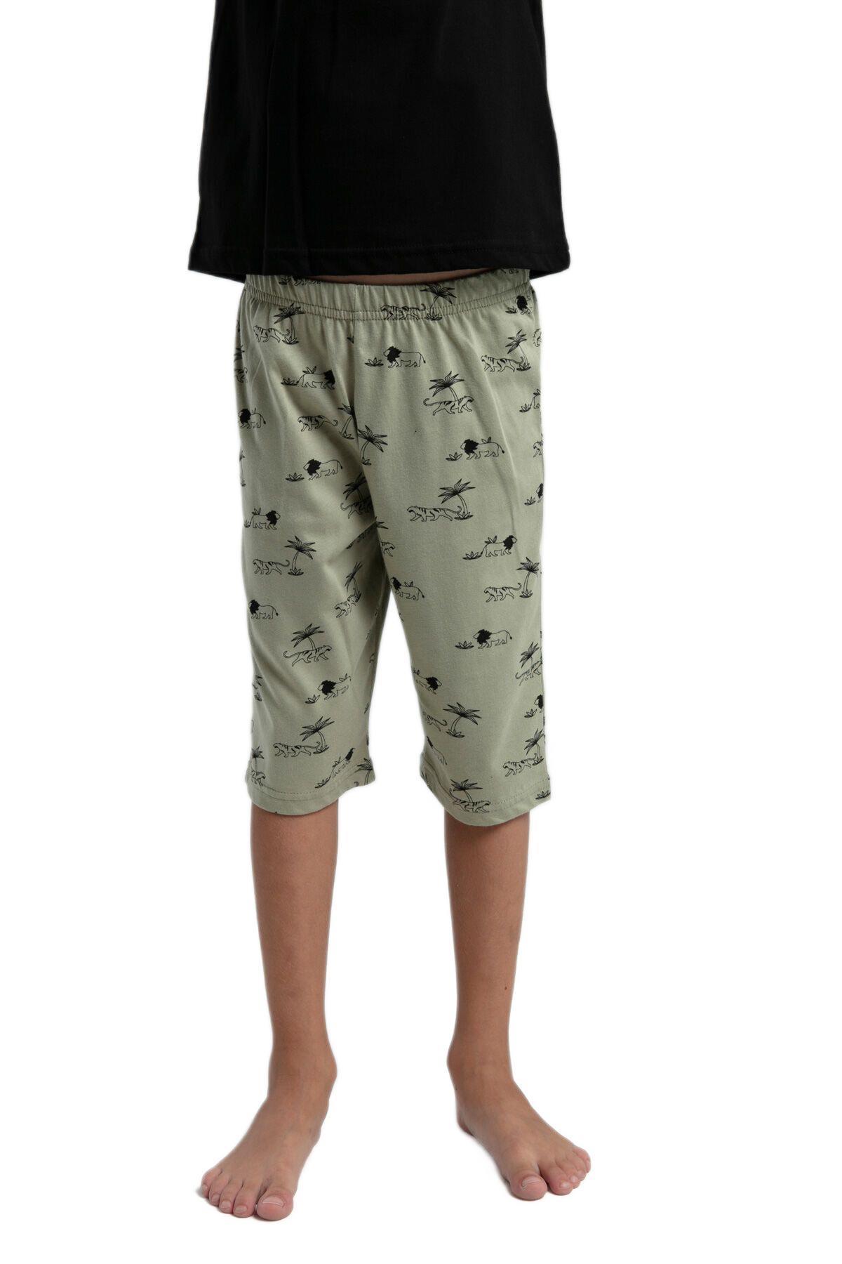 Rolypoly Erkek Çocuk Siyah Pijama Takım 3555-2