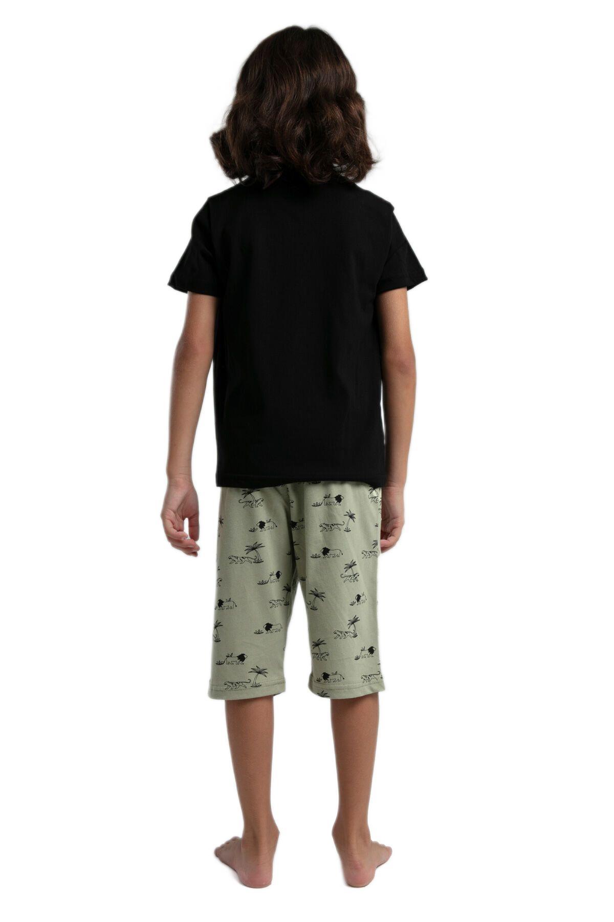 Rolypoly Erkek Çocuk Siyah Pijama Takım 3555-2