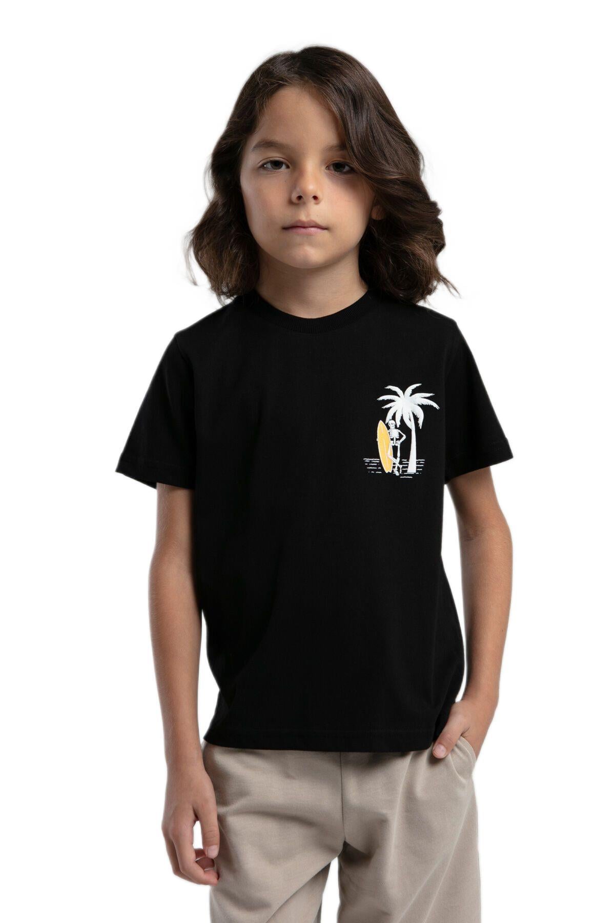 Rolypoly Erkek Çocuk Siyah Pijama Takım 3542-G