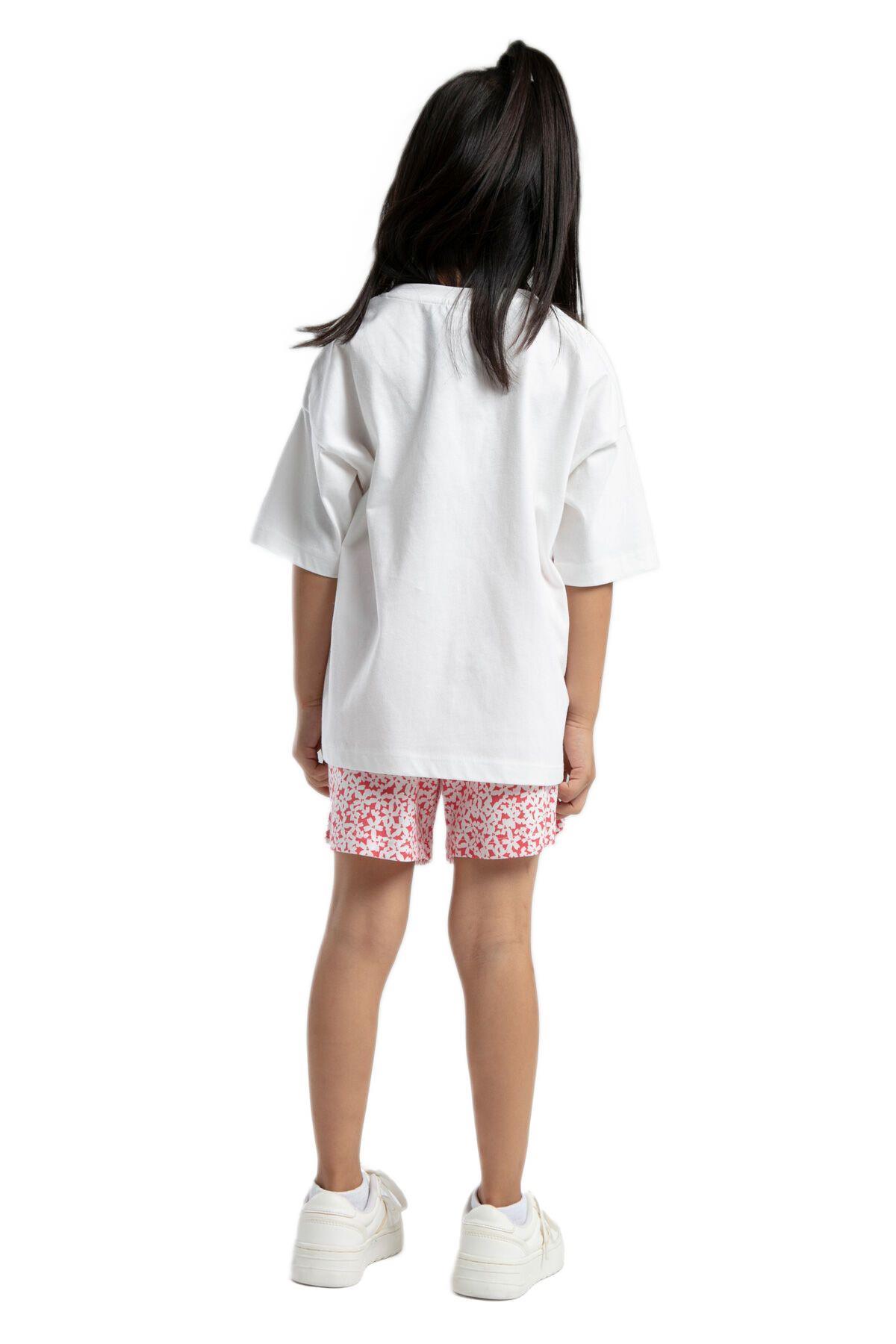 Rolypoly Kız Çocuk Beyaz Pijama Takım 3611-2