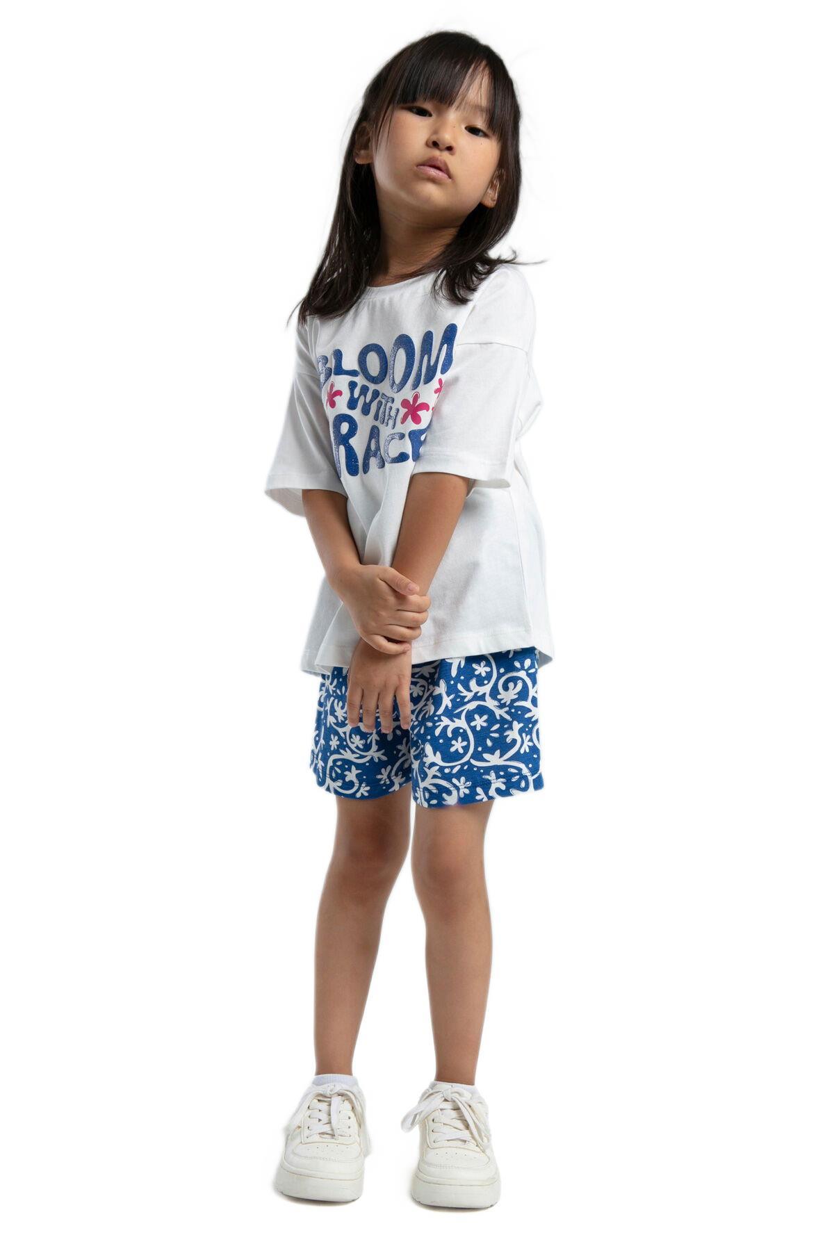 Rolypoly Kız Çocuk Beyaz Pijama Takım 3621-G