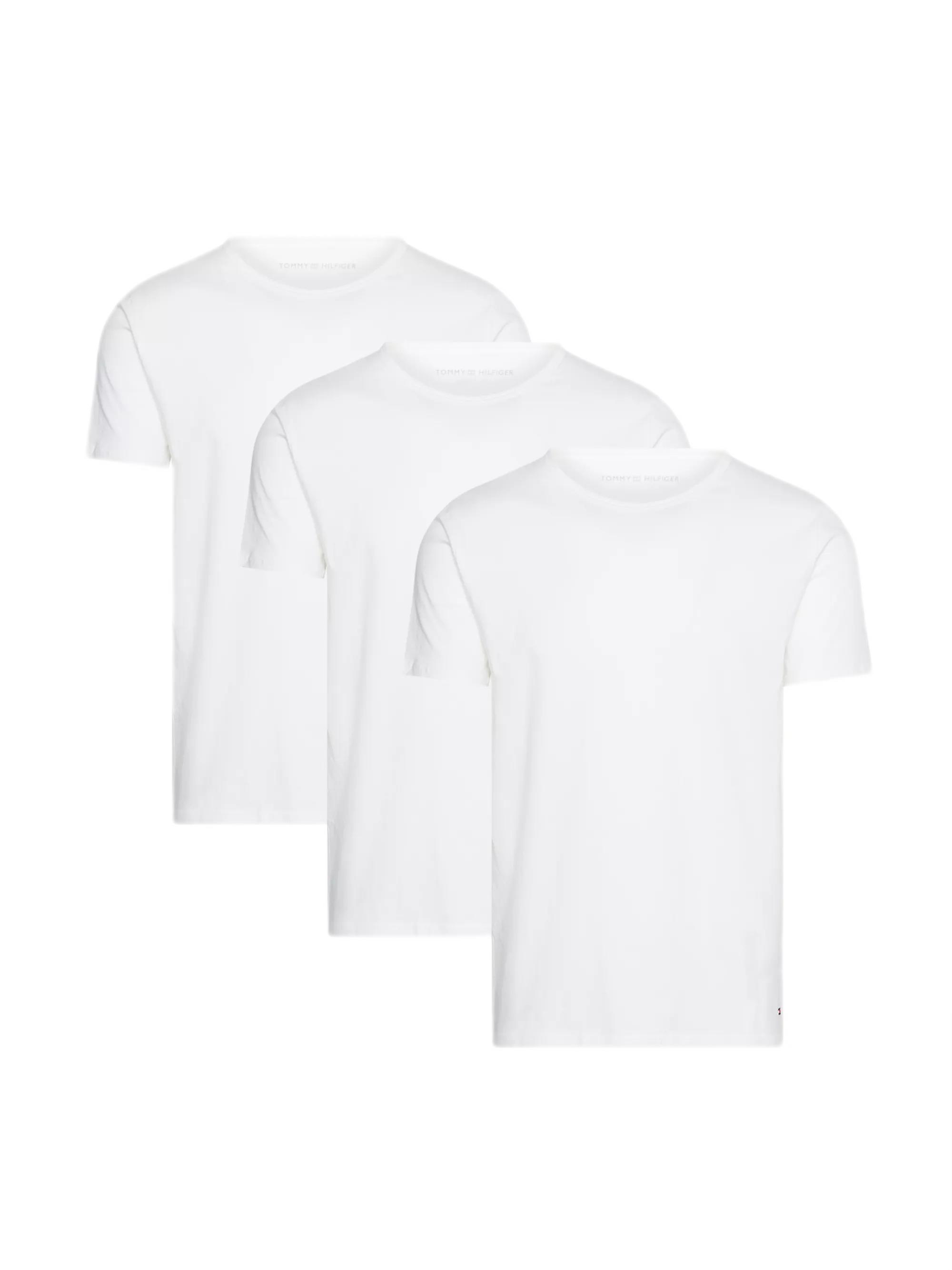 Tommy Hilfiger Erkek 3lü Bisiklet Yaka Beyaz T-Shirt