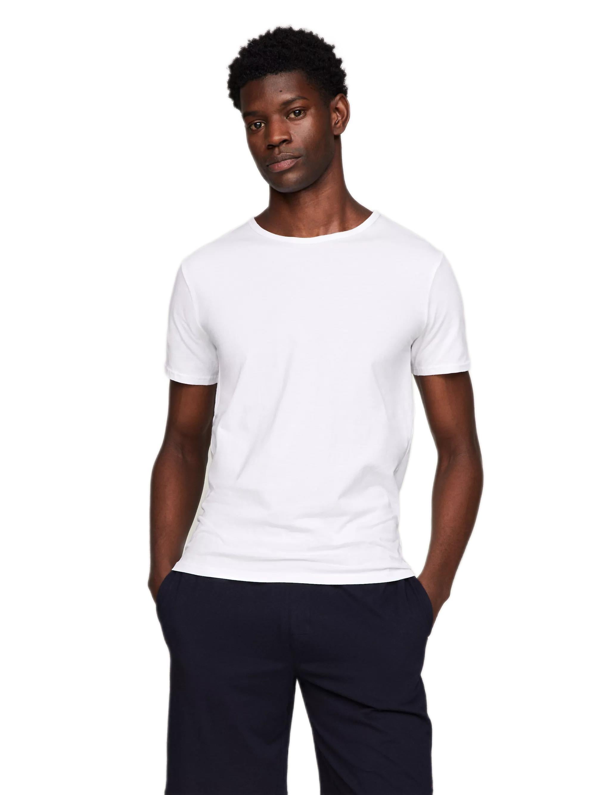 Tommy Hilfiger Erkek 3lü Bisiklet Yaka Beyaz T-Shirt