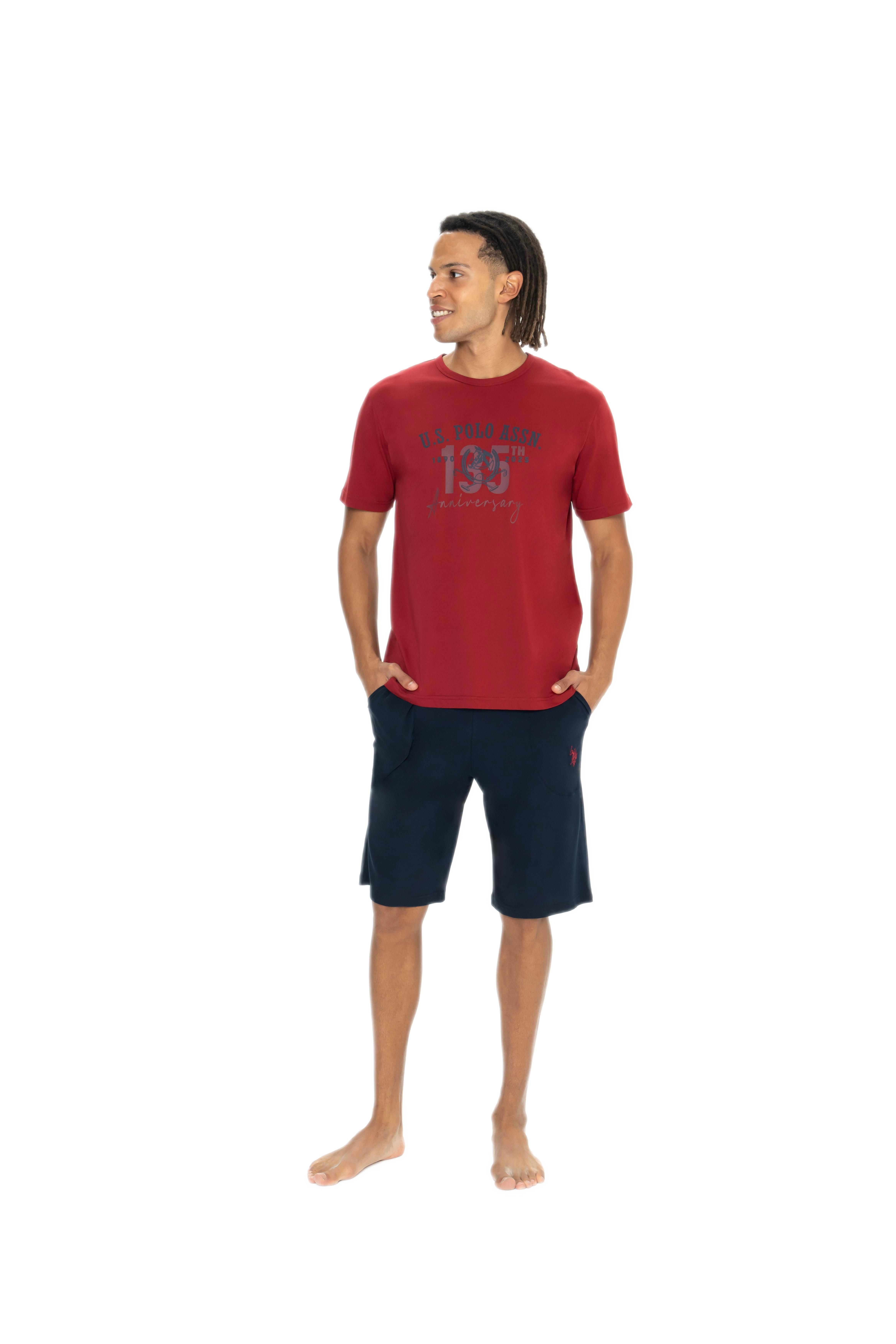 U.S. Polo Assn. Erkek Bordo Şort Takım 18884 