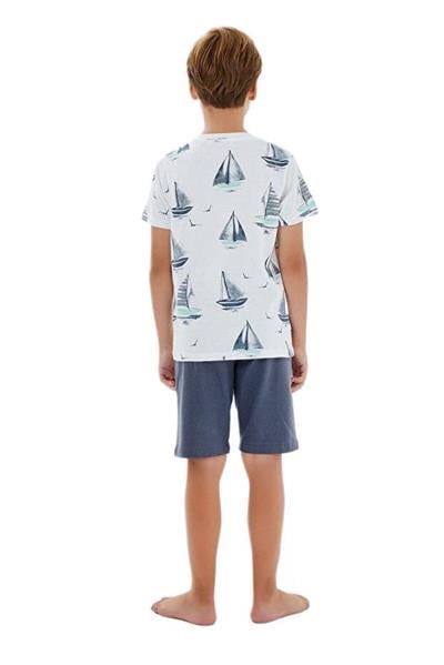 Arnetta Erkek Çocuk Beyaz Pijama Takımı 3670-2 