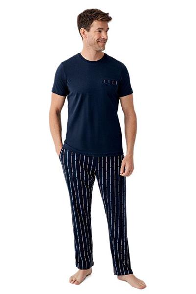 Arnetta Erkek Lacivert Battal Beden Pijama Takımı 3679 