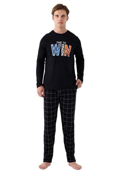 Arnetta Erkek Siyah Pijama Takım 3170-S 