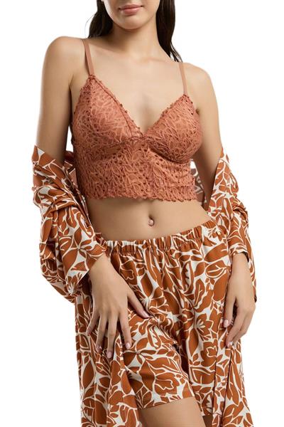 Arnetta Kadın Kahverengi 3lü Pijama Takım 3230