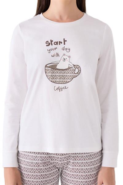 Arnetta Kadın Krem Pijama Takımı 3086-S 