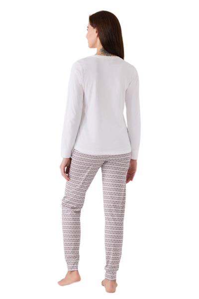 Arnetta Kadın Krem Pijama Takımı 3086-S 