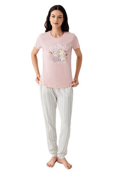 Arnetta Kadın Pembe Pijama Takımı 3571-S 