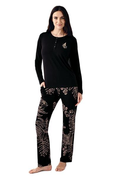 Arnetta Kadın Siyah Pijama Takımı 3439-S 