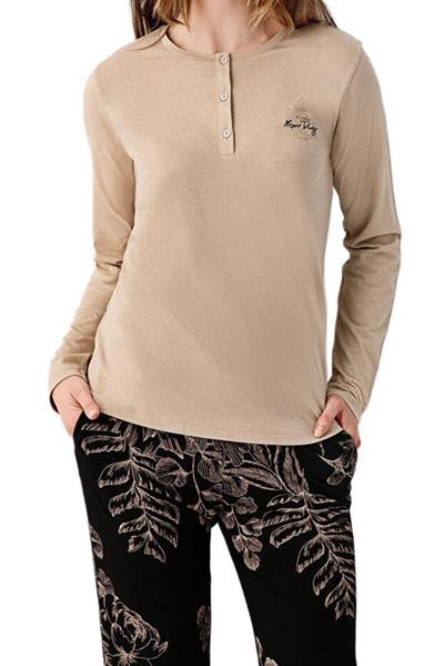 Arnetta Kadın Vizon Battal Beden Pijama Takımı 3439-X 