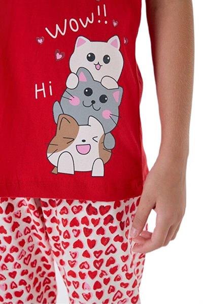 Arnetta Kız Çocuk Kırmızı Pijama Takımı 3581-2 