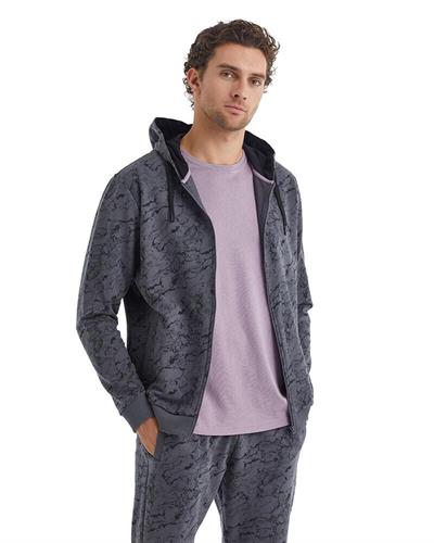 Blackspade Erkek Antrasit Kapüşonlu Sweatshirt 40074 