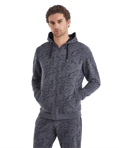 Blackspade Erkek Antrasit Kapüşonlu Sweatshirt 40074 