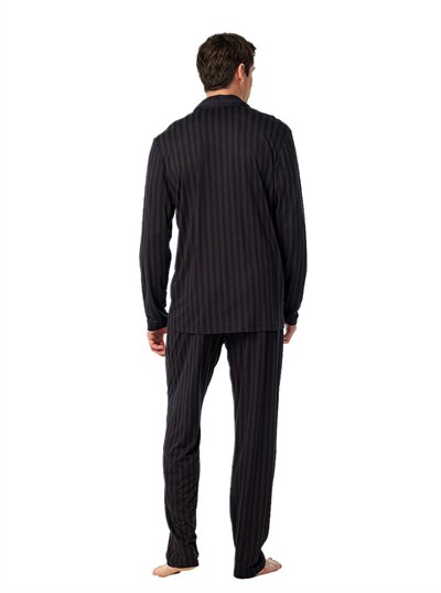 Blackspade Erkek Siyah Desenli Pijama Takımı 40957