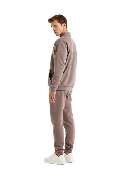 Blackspade Erkek Vizon Sweatshirt 40620 