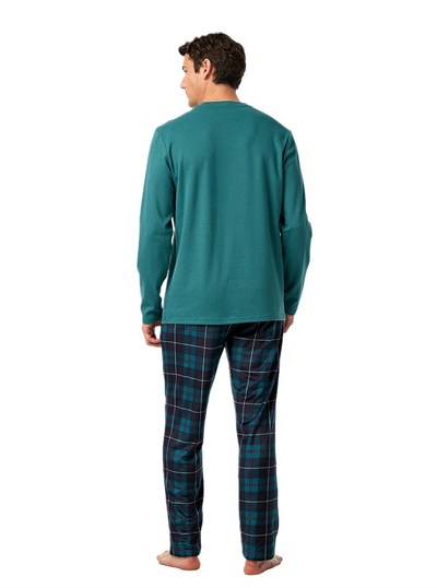 Blackspade Erkek Yeşil Polar Pijama Takımı 40978 