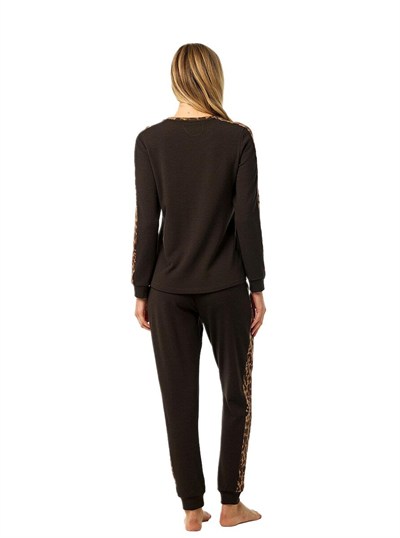 Blackspade Kadın Kahverengi Termal Pijama Takımı 52229 