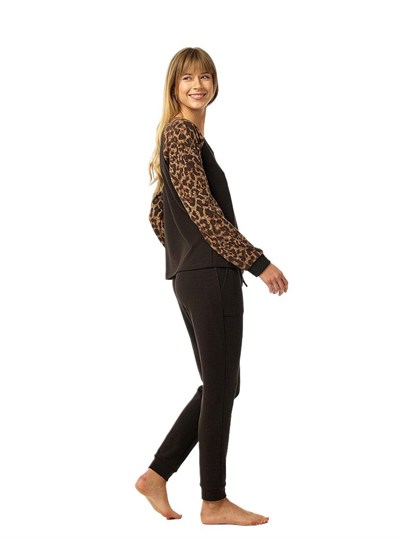 Blackspade Kadın Kahverengi Termal Pijama Takımı 52227 