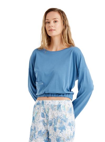 Blackspade Kadın Mavi Sweatshirt 51629 
