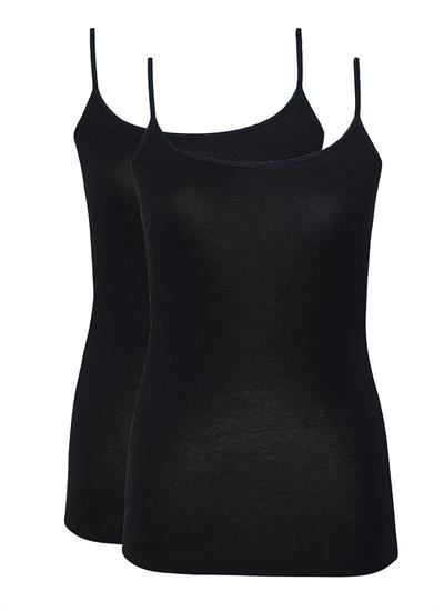 Blackspade Kadın Siyah İnce Askılı Atlet 2li Paket 1591