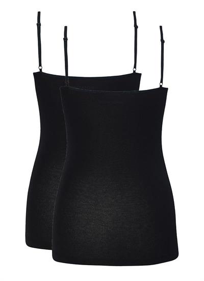 Blackspade Kadın Siyah İnce Askılı Atlet 2li Paket 1591