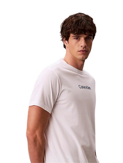 Calvin Klein Erkek Beyaz Kısa Kollu Pijama Üstü 000NM2748E 
