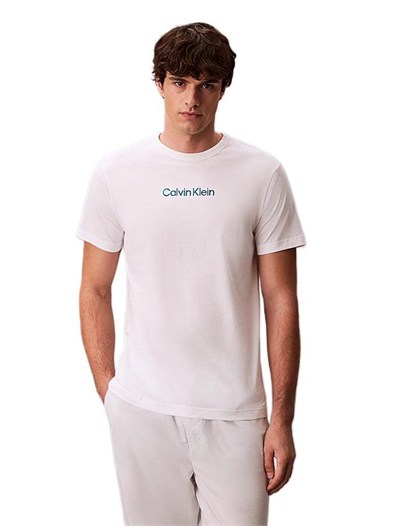 Calvin Klein Erkek Beyaz Kısa Kollu Pijama Üstü 000NM2748E 