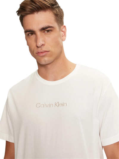 Calvin Klein Erkek Beyaz Kısa Kollu T-Shirt 000NM2748E 