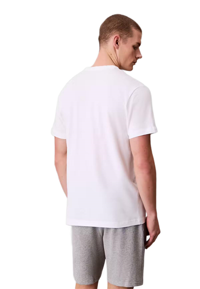 Calvin Klein Erkek Beyaz Yuvarlak Yaka T-Shirt 000NM2748E