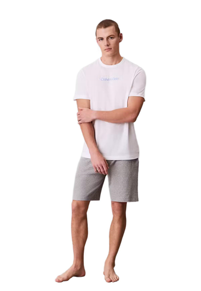 Calvin Klein Erkek Beyaz Yuvarlak Yaka T-Shirt 000NM2748E
