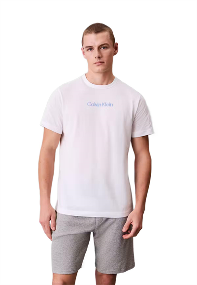 Calvin Klein Erkek Beyaz Yuvarlak Yaka T-Shirt 000NM2748E