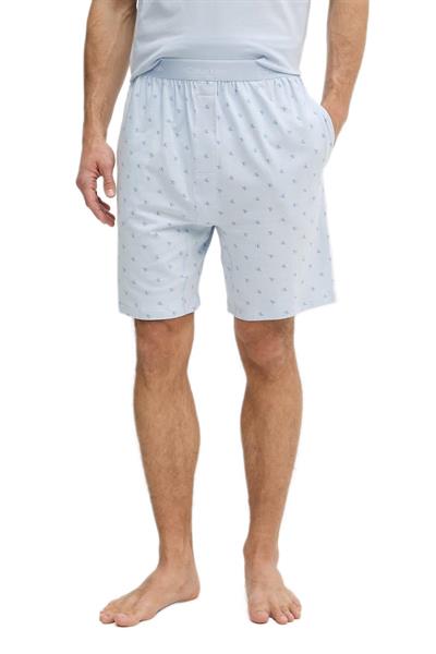 Calvin Klein Erkek Mavi Kısa Kollu Şortlu Pijama Takımı LV00NM2900 