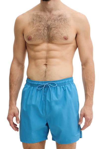 Calvin Klein Erkek Mavi Orta Boy Bağcıklı Kapalı Bel Deniz Şortu LV00N61027 