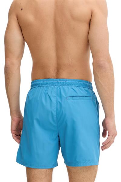Calvin Klein Erkek Mavi Orta Boy Bağcıklı Kapalı Bel Deniz Şortu LV00N61027 