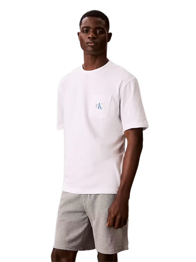 Calvin Klein Erkek Monogram Kısa Kollu Bisiklet Yaka Pijama Üstü LV00NM2972 