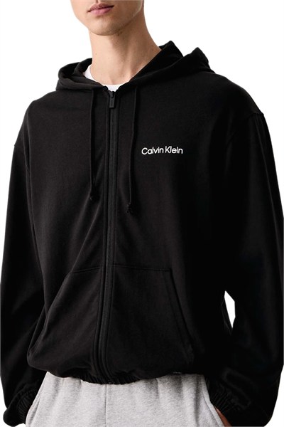 Calvin Klein Erkek Siyah Kapüşonlu Sweatshirt LV00NM3073 
