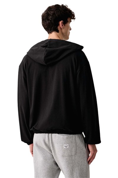 Calvin Klein Erkek Siyah Kapüşonlu Sweatshirt LV00NM3073 