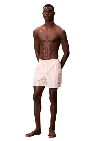 Calvin Klein Erkek Turuncu Orta Boy Bağcıklı Deniz Şortu LV00N61045 