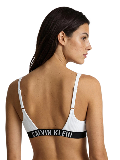 Calvin Klein Kadın Beyaz Yuvarlak Yakalı Bralet Bikini Üstü LV00Q61211 