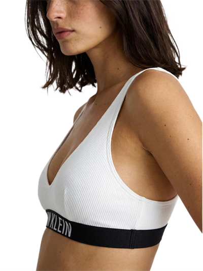 Calvin Klein Kadın Beyaz Yuvarlak Yakalı Bralet Bikini Üstü LV00Q61211 