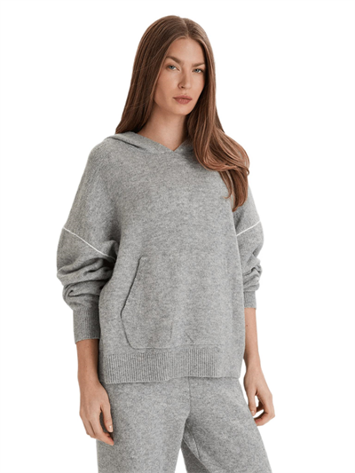 Calvin Klein Kadın Gri Kapüşonlu Sweatshirt LV00QS7568