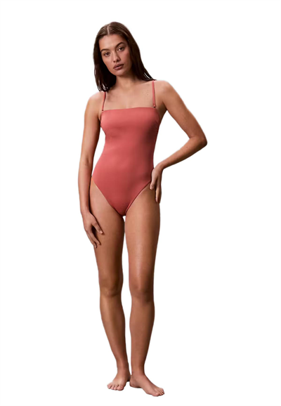 Calvin Klein Kadın Kırmızı Straplez Mayo LV00Q62709 