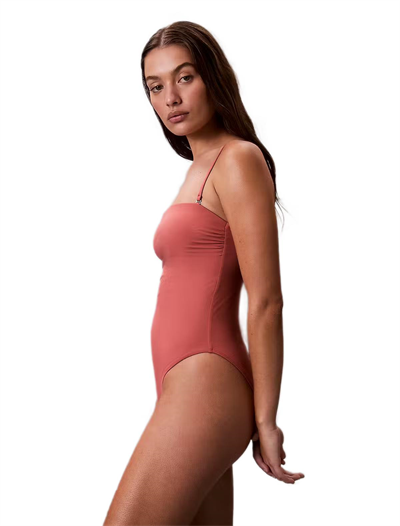 Calvin Klein Kadın Kırmızı Straplez Mayo LV00Q62709 