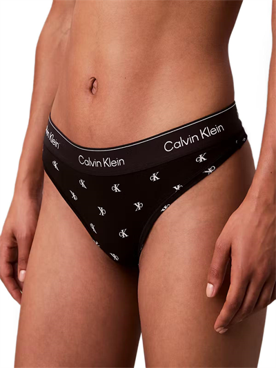 Calvin Klein Kadın Siyah Tanga Külot LV00QF8518