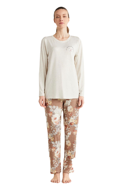 Catherines Kadın Bej Pijama Takım 2618