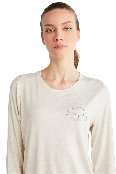 Catherines Kadın Bej Pijama Takım 2618