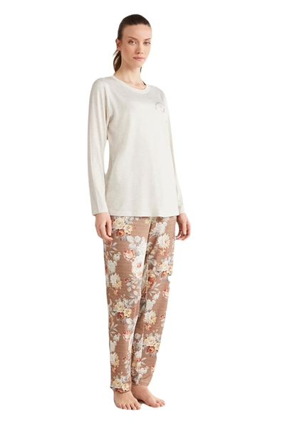 Catherines Kadın Bej Pijama Takım 2618